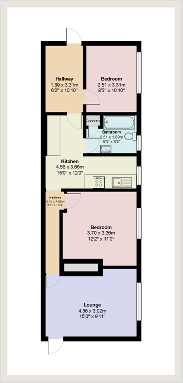 Floorplan for Richmond Road, Roath